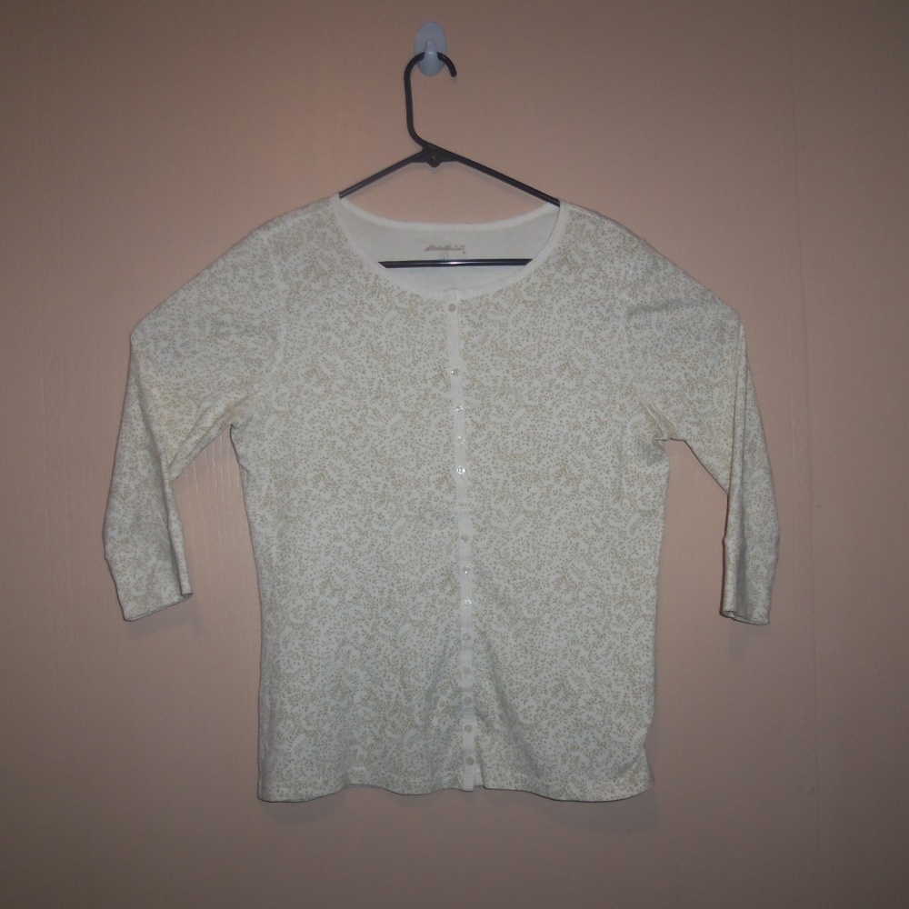 Eddie Bauer Women's White Shirt Size Large